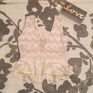 Fashion Nova Chevron Peplum Top